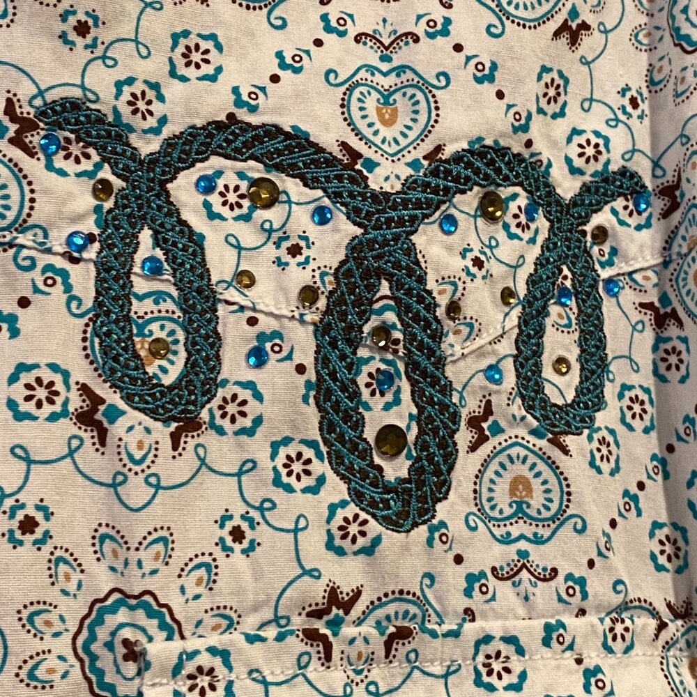 Cowgirl Hardware Pearl Snap Shirt Size L - Picture 3 of 4